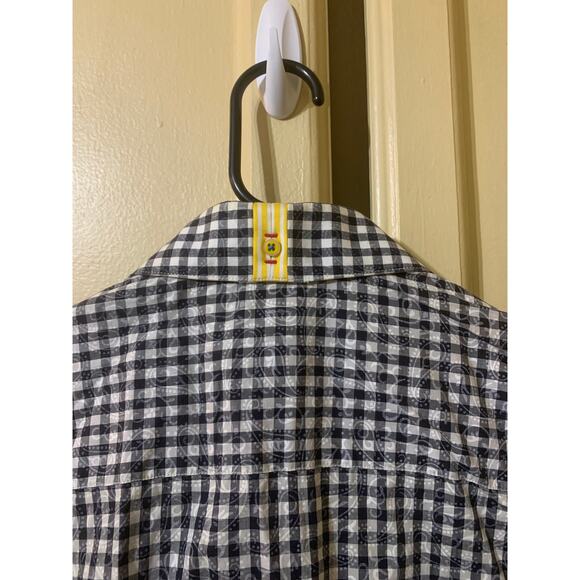 Robert Graham Plaid Paisley Button Down Shirt Short Sleeve Size Small - Picture 6 of 11